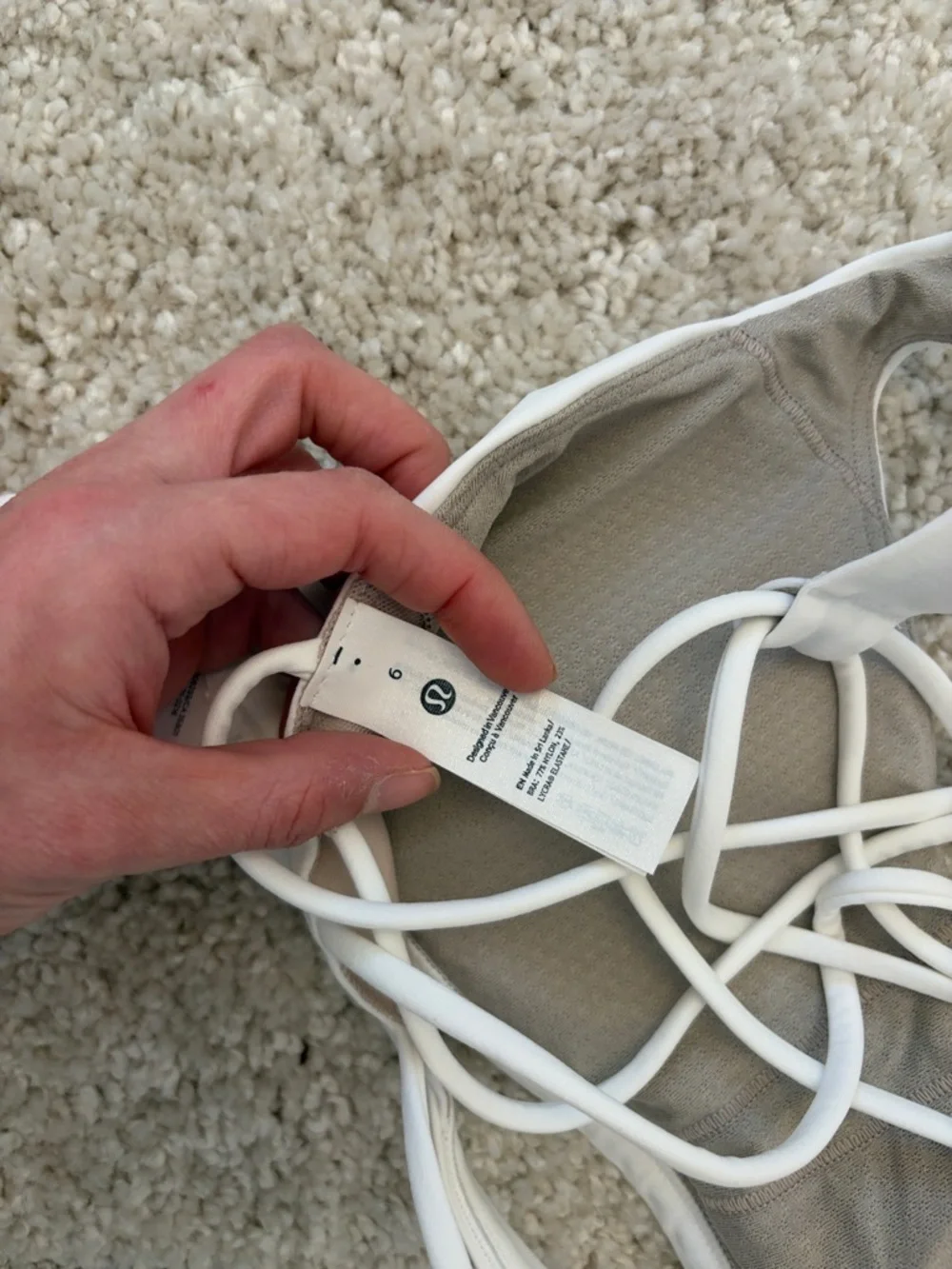 lululemon athletica White Strappy Back Sports Bra - Picture 5 of 6